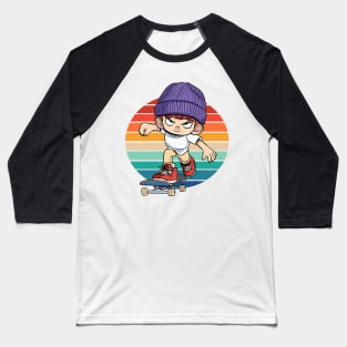 Skateboarding Skateboarder Cruising Skater Skate Gift Baseball T-Shirt